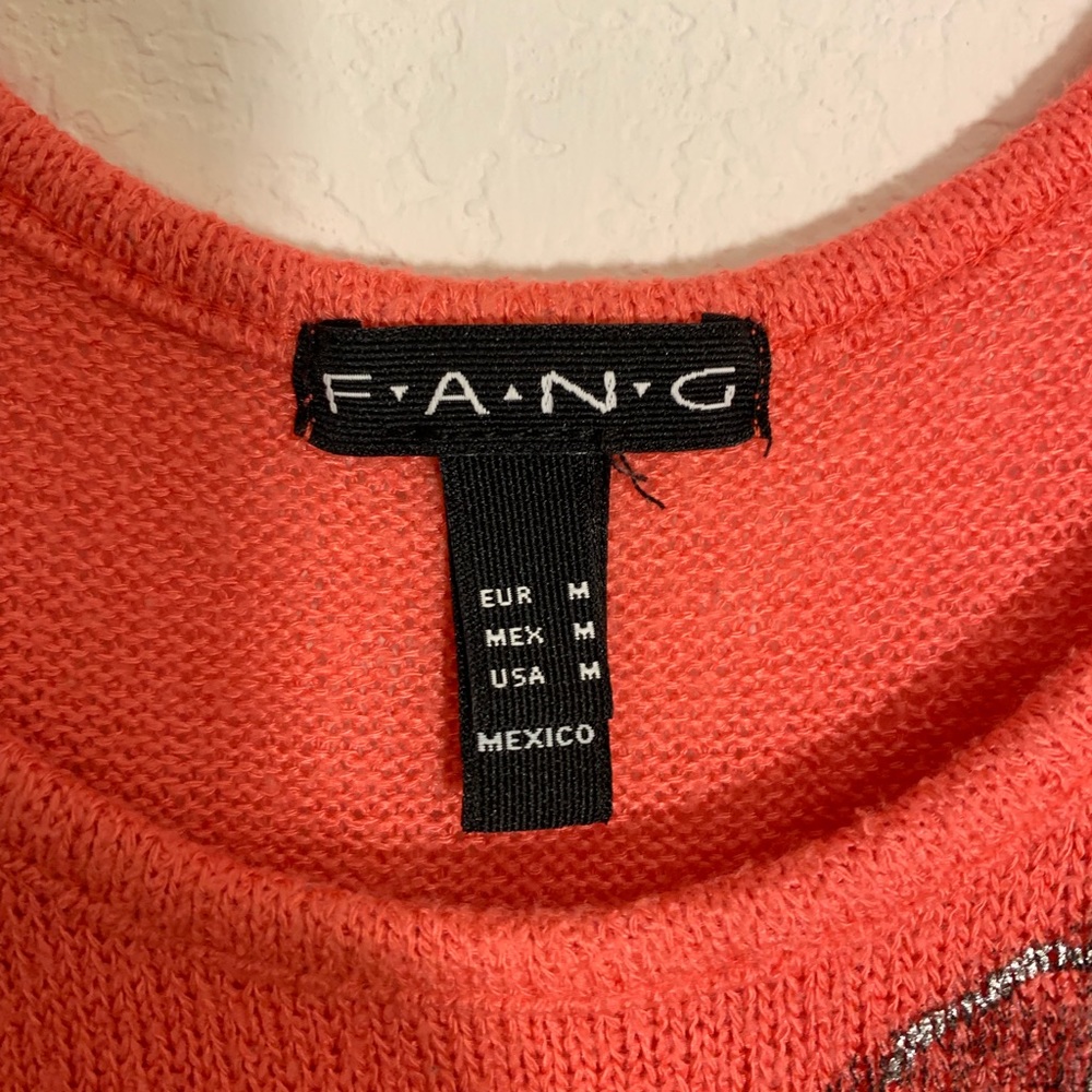 Orange Top with Flower Design